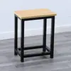 Bancos de Taller, Bancos de Operación de Fábrica, Bancos de Trabajo, Taburetes Cuadrados Pequeños de Acero y Madera, Bancos de Hierro para Comida Rápida, Bancos Metálicos de Entrenamiento