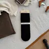 Songmu26 calcetines para mujer, colección de otoño, a rayas, con borde enrollado, de longitud media (hasta la pantorrilla), de color liso, de algodón, estilo japonés, calcetines holgados