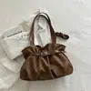 Design relaxado, plissado, de bolinhas, nova coleção 2026, bolsa tote estilosa e de grande capacidade, bolsa de mão, bolsa de ombro e bolsa de axila para mulheres