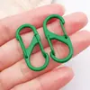 Hebilla de Puerta Colorida de Doble Apertura en Forma de S Hebilla de Resorte Llavero de Aleación de Zinc Joyería Accesorios DIY Anillo de Conexión Colgante Al por Mayor
