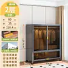 Armario de pie pequeño apartamento dormitorio hogar resistente duradero perchero para colgar ropa habitación de alquiler montaje sencillo armario de almacenamiento