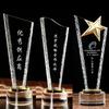 Nueva Copa de Cristal Premios Reunión Anual Juegos Escolares Souvenirs Trofeo Pentagrama de Metal