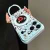 Pulsera linda de pingüino, adecuada para funda de teléfono Apple 18pm, soporte giratorio iPhone 16, 17 silicona, 15 ventana grande