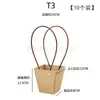 Bolsa de Papel Kraft Coreana 520 Dia dos Namorados Qixi Flores Frescas Plantas Bolsa para Buquê Bolsa Tote Florista Simples Literária
