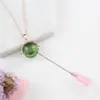 Pingente de Bola de Aromaterapia de Vidro Sem Tampa Colar de Perfume Esférico Corrente de Clavícula Simples e Fashion
