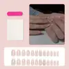 Uñas Decoradas Wearable Florales de Acero Dulce Estilo Francés Europeas y Americanas Uñas Postizas Cross-Border Nail Art Uñas de Presionar Wholesale Pressonnails