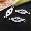 1 Pieza de Ojo Maligno Doble Agujero Diamante Ancla Palmera Corazón Pulsera Collar Colgante, Venta Caliente Transfronteriza