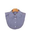 Cuello Falso Unisex Nuevo Algodón Denim Casual Camisa Forro Medio Cuerpo Cuello Falso Clásico Rayado Cuello Falso