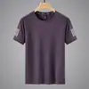 Camiseta de Hielo de Seda de Verano para Hombre y Mujer de Manga Corta Hueca Transpirable Elástica Deportiva Talla Grande Superior Secado Rápido Fina Camiseta de Media Manga