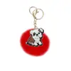 [Perro] Bola de Pelo de Dibujos Animados Lindo Llavero de Dibujos Animados Forma Creativa Lindo Dibujo Animado Exclusivo de Comercio Electrónico Transfronterizo