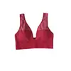 Sutiã sem costura com blocos de cor, decote V, costas bonitas, bojo fixo para mulheres, sexy push-up com alças largas, estilo top regata, sutiã wrap em U para mulheres