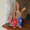 Bolsos de Moda Transfronterizos Tendencia para Mujeres, Estilo Nuevo, Estilo Perezoso, Bolso de Hombro Tejido Casual para el Día a Día, Muchos Bolsos Tote con Forma de Pez