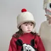 Gorros de Invierno de Lana para Niños y Niñas Estilo Coreano Estilo Ins Engrosados Calientes Tejidos con Protección para Orejas A prueba de Viento