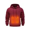 Moletom com Capuz de Aquecimento de Inverno Roupa de Aquecimento Masculina Moletom com Aquecimento USB Roupa Casual Quente para Exterior Aquecimento Elétrico