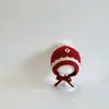 Touca para Bebê para Outono e Inverno, Touca de Tricô Floral Fofa para Bebês Pequenos, Touca de Lã Super Adorável e Quente com Proteção para Ouvidos para Meninos e Meninas