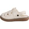 Sandalias de plataforma con punta tejida Explosions Two-Wear para mujer, novedad de verano 2023, zapatos romanos casuales blancos que combinan con todo