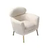 Silla con Respaldo de Lana de Cordero para Habitación de Niña, Silla de Tocador, Silla Simple de Ocio para Balcón, Cómoda Silla Sofá para Sentarse Largamente para Sala de Estar