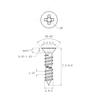 Tornillos Autorroscantes de Cabeza Plana Avellanada Cruz 304 Acero Inoxidable Gb846-Ka M2-M5