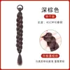 Peluca Trenza Cola de Caballo Alta Clip de Agarre Red de Simulación Rojo Neto Semi-Atado Cabello Largo Rizado Natural Esponjoso Nuevo Estilo Chino Cabello Trenzado