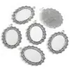 Accesorios para Joyería de Aleación DIY 35*25mm Diámetro Interior Ovalado Base de Piedra de Tiempo Decoración de Colgante C84
