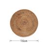 Conjunto de Descansos de Copo de Rattan de Outono Vietnamita Tapete de Chá Porta-Copo Cerimônia do Chá Jogo de Chá Tapete Isolante para Panela de Ferro Tapete para Manutenção de Panela Descanso de Mesa para Bule de Argila Roxa