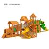 Jardim de infância ao ar livre escalada quadro combinação comunidade crianças de madeira swing ponte de perfuração perfuração buraco escalada saldo líquido brinquedos de treinamento
