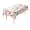 En stock Mantel a cuadros Amazon mantel a cuadros blanco y negro transfronterizo PEVA engrosado desechable mesa de postres de cumpleaños fiesta