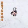 Nezha: O Menino Demônio Que Perturba o Mar - Chaveiro de Acrílico Temático de Jogo com Expressões Engraçadas, Pingente Transparente para Mochila, Presente para Colegas
