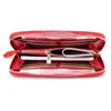 Bolsa de Mão Feminina em Couro de Crocodilo Carteira Feminina Longa Elegante Carteira com Múltiplos Cartões Bolsa de Cartão Feminina