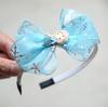 2024 Nuevo Malla Estilo Coreano Doble Capa Mariposa Grande Horquilla para el Cabello de Niñas Princesa Parte Trasera de la Cabeza Azul Accesorios para el Cabello de Niños