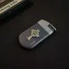 AM7209 Encendedor de Chorro Clásico Hecho a Mano con Base Redonda, Metálico a Prueba de Viento Recargable Encendedor de Regalo Creativo Venta al por Mayor