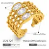 Pulseira de Aço Inoxidável Cruzada Fashionável Tendência Estilo Ins Corrente para Dorso da Mão Cravejada com Zircônia Banhada a Ouro 18K Real À Prova d'Água Resistente à Descoloração Joia para Mão