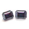 Pedra Solta de Moissanita Corte Esmeralda Irregular Cabochão Facetado Retangular Moissanita Roxo Imperial Moissanita Roxo-Avermelhado Profundo
