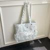 Bolsa de Dolor Estrella Verde Menta Estilo Universitario Japonés Bolso de Hombro para Viajes Diarios Fresco Gran Capacidad Bolso Tote