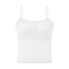 Camisola de Lyocell Tencel con Espalda de Encaje para Mujer con Copas, Adecuada para Primavera y Verano, Top de Tirantes Finos como Capa Base