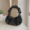 Comércio Exterior Transfronteiriço Bolsa Feminina Estilo Coreano Cor Sólida Bolsa Nuvem Plissada Bolsa Feminina de Axila Bolsa Doce de Ombro Bolsa Nuvem