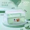 Caja organizadora de vajilla para biberones de bebé con drenaje y tapa, caja organizadora a prueba de polvo para cuenco y palillos de bebé, herramientas para alimentos complementarios, tamaño grande