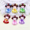 Moda Nacional Dibujos Animados Vestido Tang Niña Cara Brillante Accesorios de Resina Pegamento Crema Material para Pegatina de Refrigerador DIY Carcasa de Teléfono Móvil Pegatina para Taza de Agua
