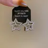 Pendientes de Plata Aguja Zirconia Ultra Brillante Saturno, Pendientes de Estilo Minimalista de Moda, Pendientes Exquisitos de Lujo Ligero de Gama Alta