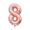 Globo Digital de Papel de Aluminio de 40 pulgadas Forma de Set de Cumpleaños Suministros de Decoración para Fiestas Globos con Números de Cumpleaños Venta al por Mayor