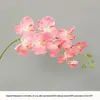 Buquê de Orquídea Phalaenopsis Artificial Mais Vendido Transfronteiriço com 9 Flores, Flores Artificiais, Arranjo de Flores Artificiais Realista para Decoração de Casa
