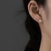 Pendientes de plata S999 con letras, pendientes de plata de ley para mujer, 2025, nuevos y modernos, con diseño de nicho para mujer.