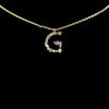 Collar de letras femenino europeo y americano ins collar de circonitas de oro de 18k diseño nicho cadena clavicular temperamento simple cadena de suéter