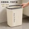 Cubo de basura para sala de estar, baño de oficina, simple y de alta gama, elegante, tamaño grande, gran capacidad, papelera cuadrada para baño