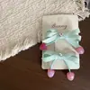 Conjunto Doce de Presilhas e Elásticos de Cabelo com Laço e Cereja para Crianças, Grampos, Presilhas Laterais e Faixas de Cabelo