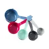 Colher Medidora de Plástico de Grau Alimentício com Escala, Colher Medidora de Sal para Temperos de Cozinha, Conjunto de Colheres para Leite em Pó para Assar em Casa