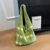Bolsa Tote Preguiçosa Estilo Novo Casual Praia Ombro Feita à Mão Palha Grande Capacidade Férias Tecida Vazada