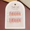 Rosa Nude Corazón Corazón Roto Diamante Uñas Portátiles Corazón Dulce Femenino Corazón de Sueño Parches para Uñas de Corazón Manicura Pre-hecha