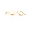 Gancho de orelha banhado a ouro prata de lei S925 Brincos Rose Dourado brincos semiacabados diy acessórios de prata estilo Nacional retrô
