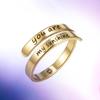 Anillo Nuevo Transfronterizo de espiral TÚ ERES MI RAYO DE SOL acero inoxidable abierto ajustable